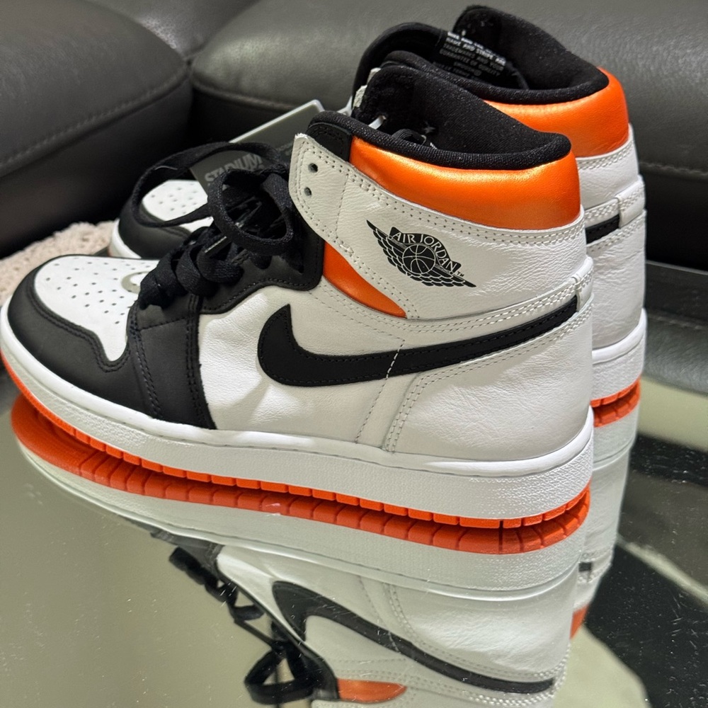Nike Women's Sneakers - Black, White, and Orange